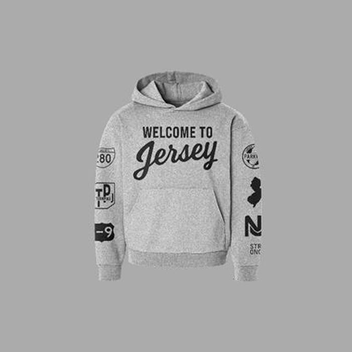 Welcome To Jersey - Hoodie (Grey / Black)
