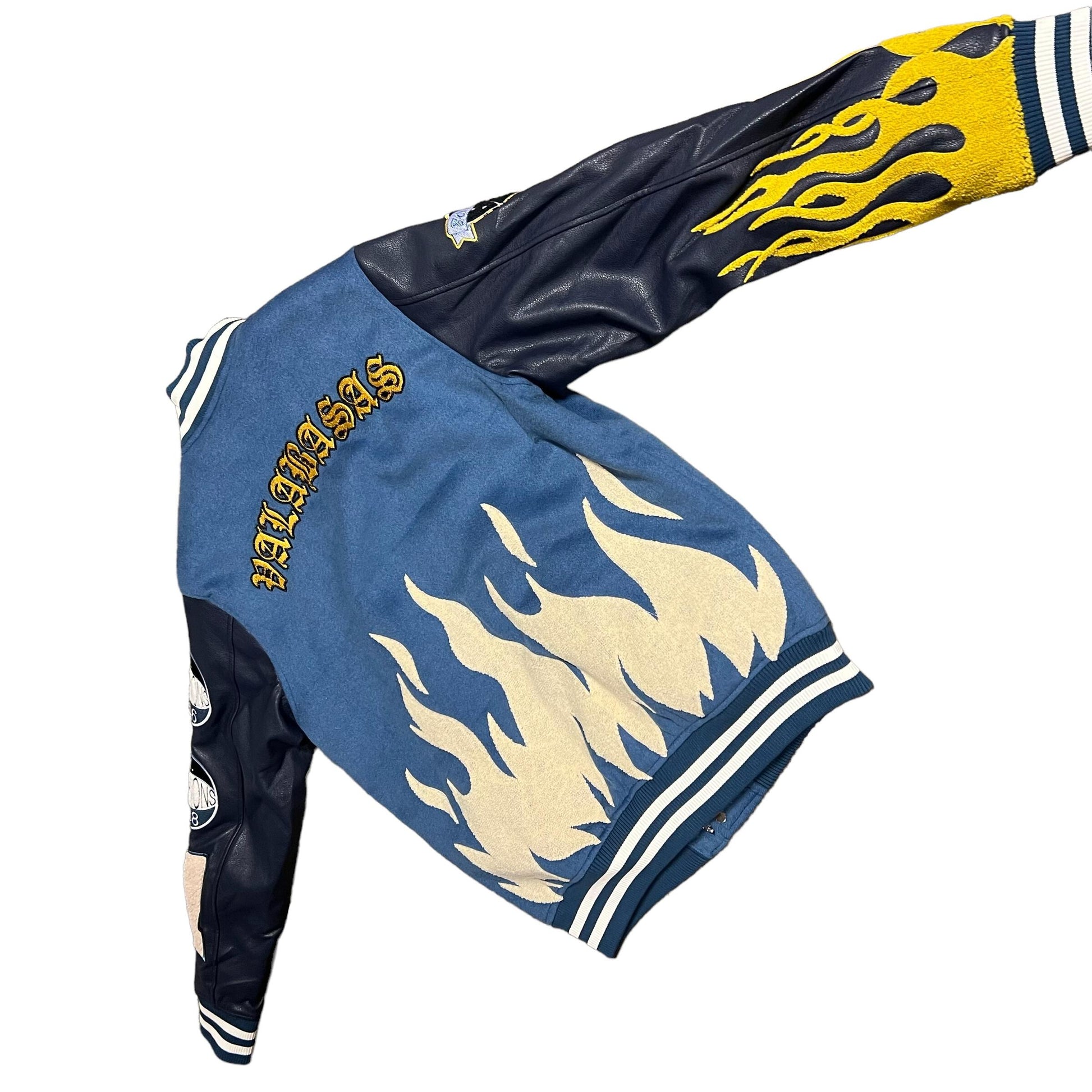 V Tigers Varsity Varsity Jacket - Blue Chip – Strong Hold Shop