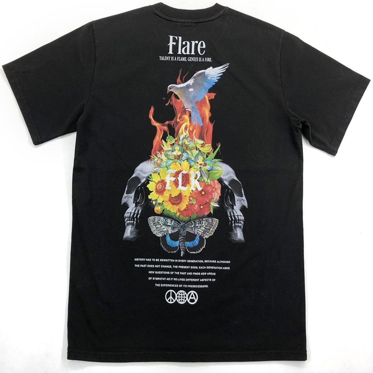 Moth To The Flame T-Shirt (Washed Black)