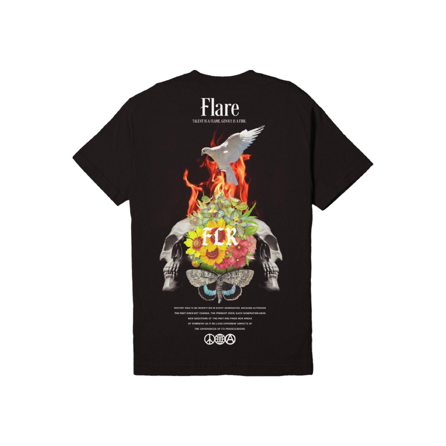 Moth To The Flame T-Shirt (Washed Black)