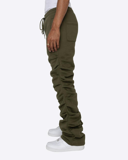 Stacked Sweat Pants Olive