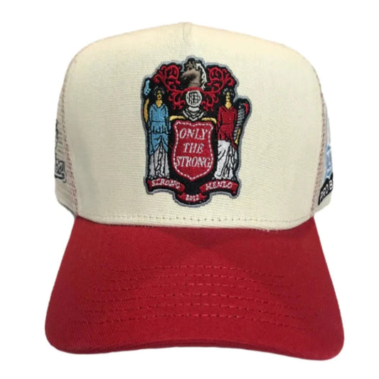 Strong “Nj Pro Bowl” Trucker Hat Red/Cream