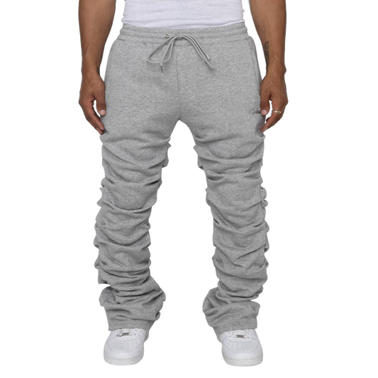 Stacked Sweat Pants Heather Gray